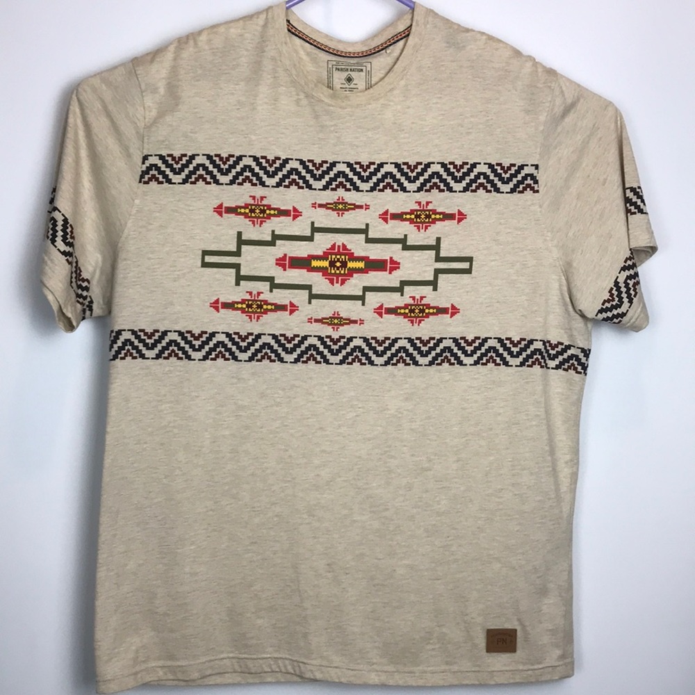 4XL Parish Nation Aztec Print S/S Tee
